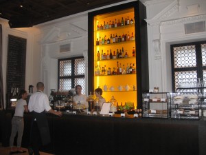 The library at the Public Hotel