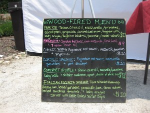 Prairie Fire Oven's menu