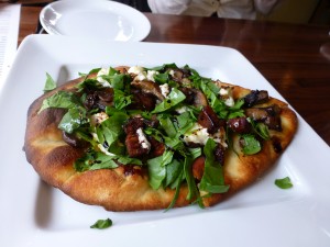 Flatbread with ricotta and mushrooms--the Jacobson