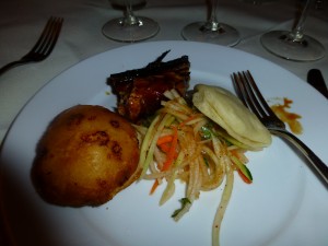 Pork with steamed buns and arepas--Michael Smith