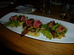 Tuna sashimi "salad"--Providence New American Kitchen