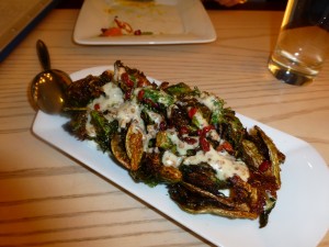 Brussels Sprouts with Greek yogurt--Zaytinya