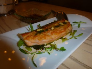 Salmon with Lebanese chili oil--Zaytinya