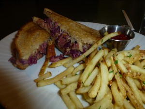 Reuben and fries--Louie's