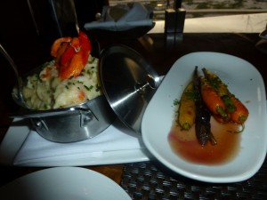 Lobster mashed potatoes and baby carrots--Final Cut