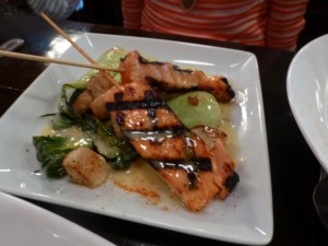 Salmon with bok choy--Voltaire