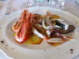Grilled seafood--La Pineta