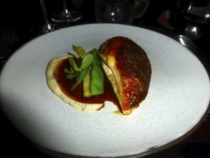 Chicken breast with truffled mashed potatoes--The Nomad