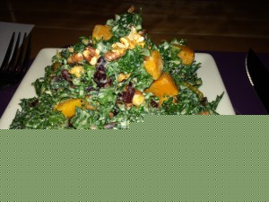 Kale salad with cream cider dressing--Pig and Finch