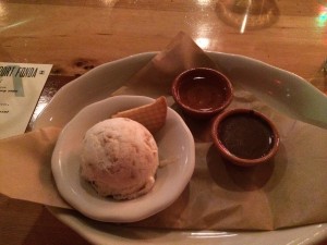 Semifreddo with spiced chocolate and mezcal