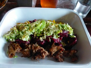 Pulled Pork and Beet salad--Preservation Market
