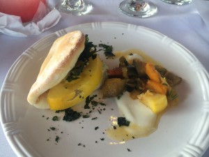 Tomato bun with ratatouille