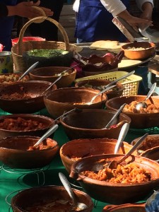 Saturday market--taco fillings.