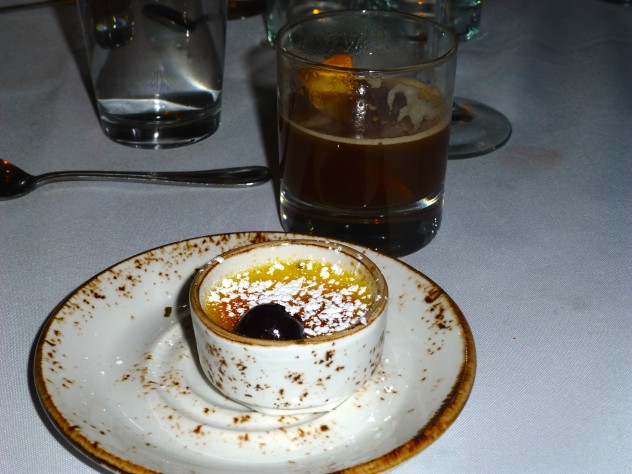 smoked creme brulee and a Valentino