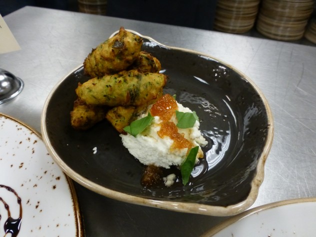 zucchini fritters at Cleaver and Cork