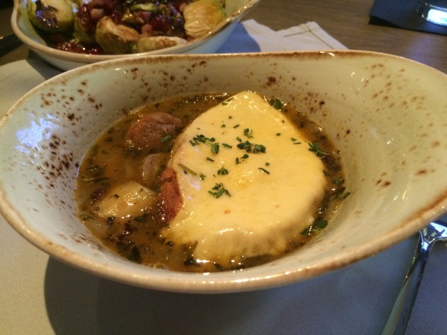 Local Pig Sausage soup at Cleaver & Cork