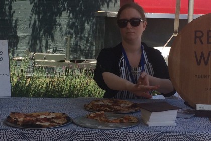 Redd Wood pizzas at the Barrel Auction.