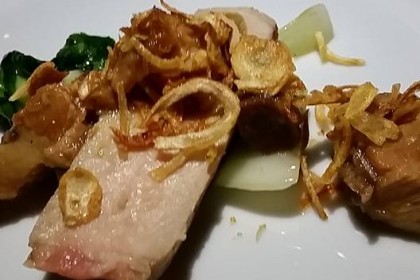 Dry aged Duroc Pork, lemongrass and pork belly