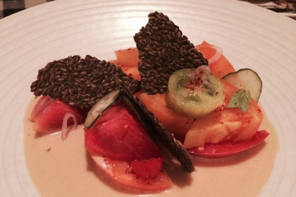 Heirloom tomato salad--Upland