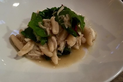Homemade Cavatali and Crab